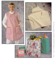 2191 KS CRAFT POCKET APRONS, SHOPPING/  LUNCH BAG PATTERN